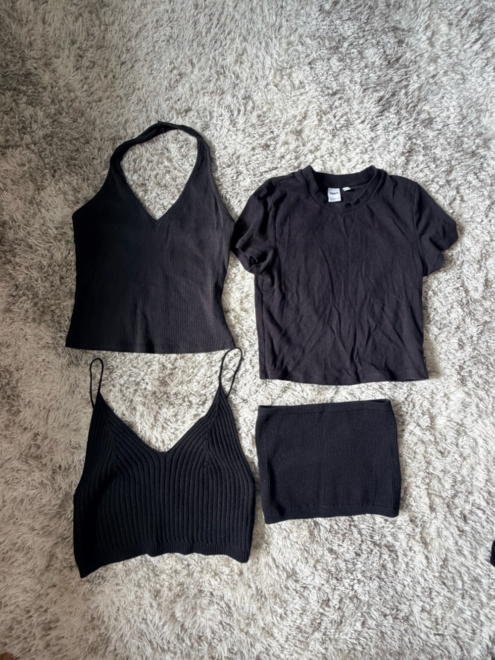 Crop Top All Black Bundle